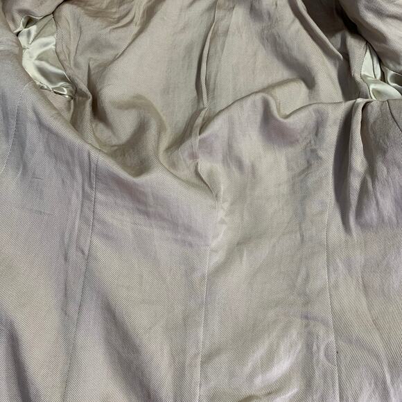 2 Metallic Gold Silver Polyamide Blend Jacquard Peak Lapel Pantsuit - Picture 12 of 16